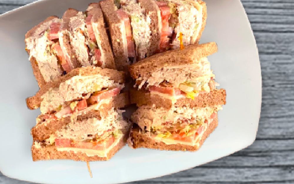 Order Chicken Salad Club Sandwich - Sandwich food online from Seasons Pizza store, Cockeysville on bringmethat.com
