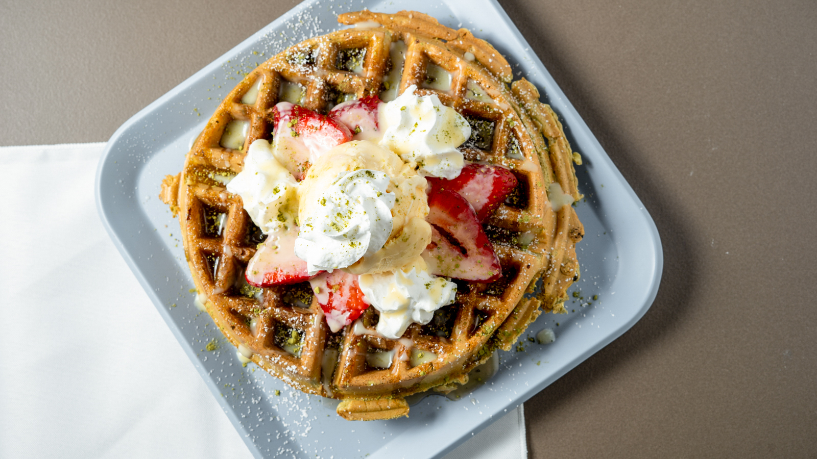 Order Matcha Waffle food online from Roots Cafe store, Cerritos on bringmethat.com