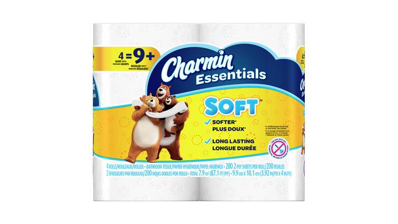 Order Charmin Essentials Soft Toilet Paper- 4 Giant Rolls food online from Exxon Constant Friendship store, Abingdon on bringmethat.com