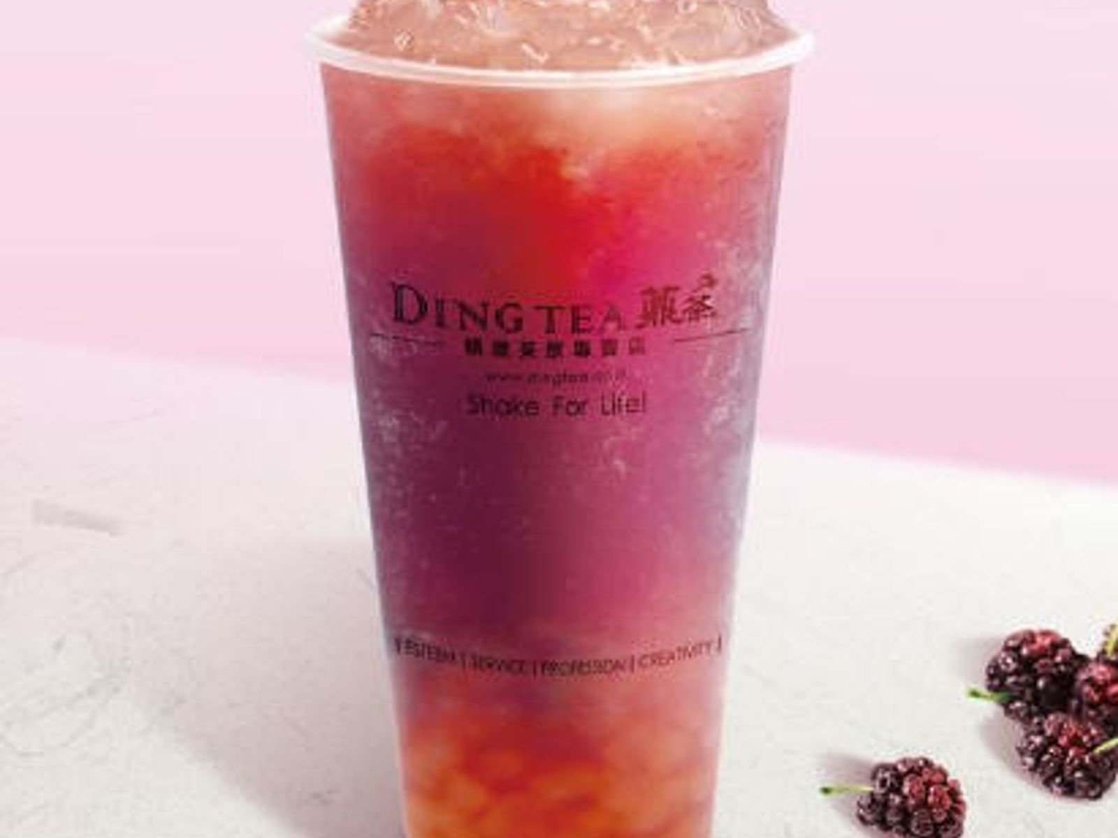 Order Mulberry Crystal Boba Iced Tea food online from Ding Tea Carson store, Carson on bringmethat.com
