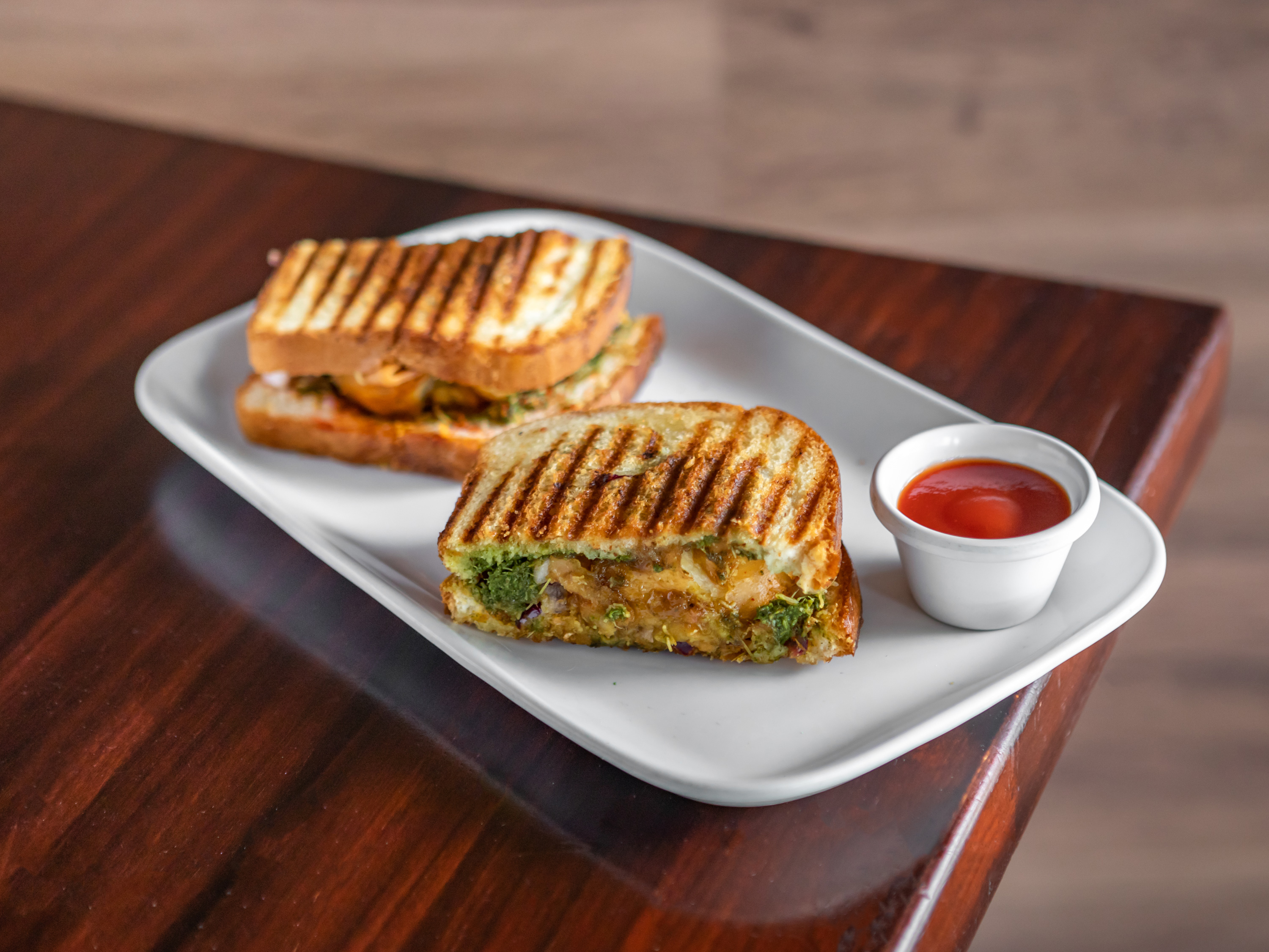 Order Samosa Sandwich (Grilled) food online from Annapoorna Restaurant store, Milpitas on bringmethat.com