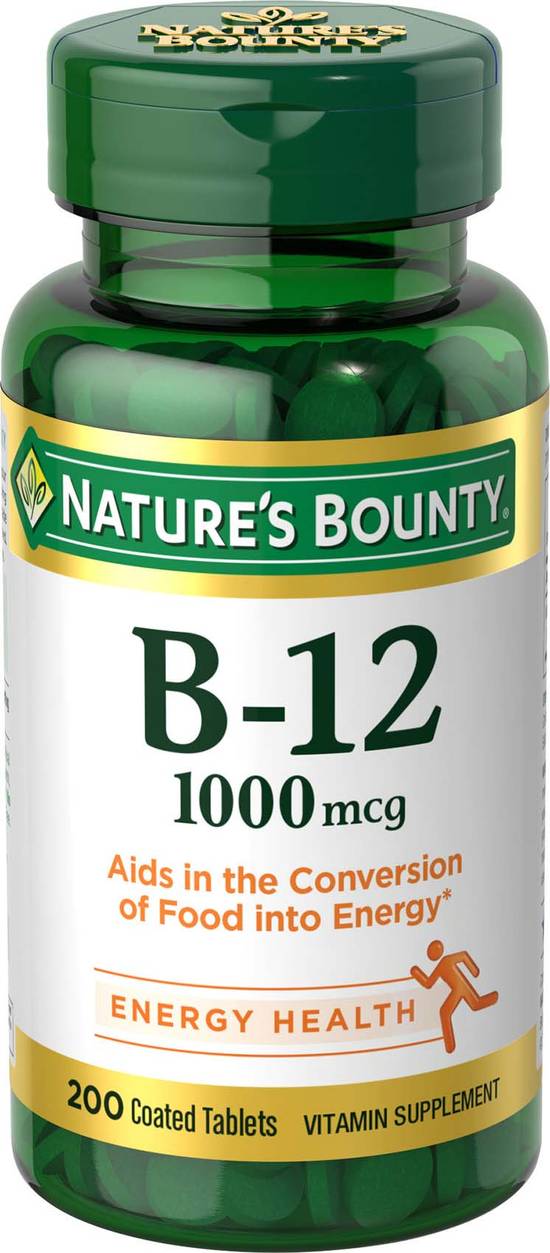 Order Nature's Bounty B-12 Vitamin Supplement 1mg (200 ct) food online from Rite Aid store, Palm Desert on bringmethat.com