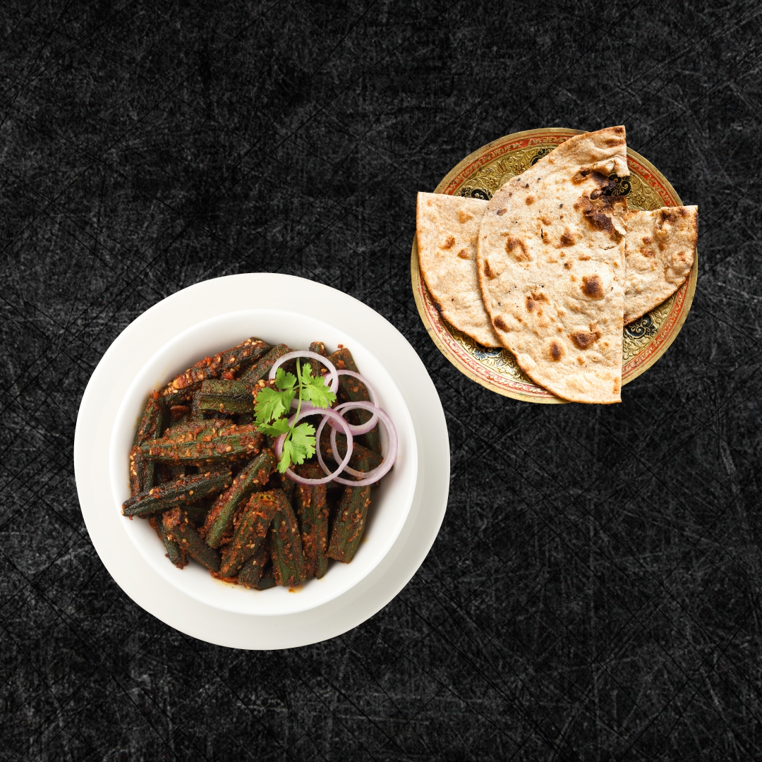Order Okra Masala & Tandoori Roti (Vegan) food online from Vegan Bowl Factory store, Exton on bringmethat.com