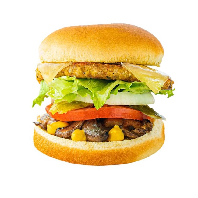 Order Double Vegan Burger food online from Elevation Burger store, Falls Church on bringmethat.com
