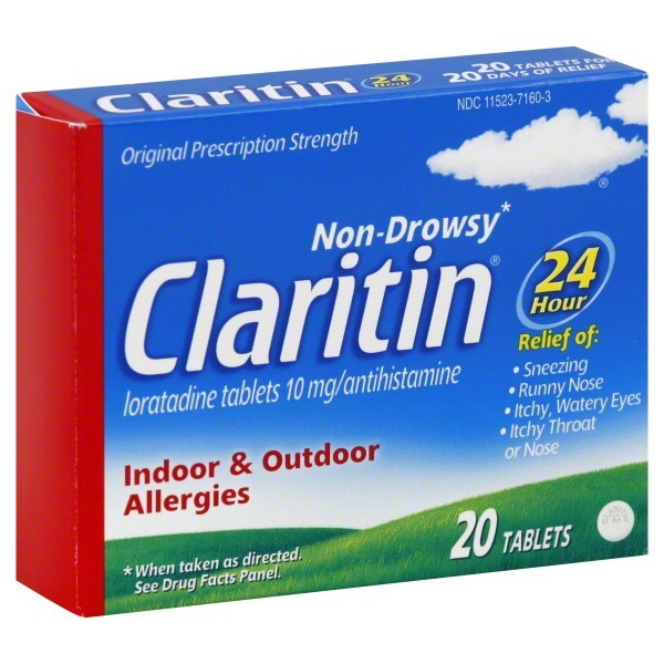 Order Claritin 24 Hr Non-Drowsy Allergy Relief Tablets, Prescription Strength, 10mg - 20 ct food online from Rite Aid store, MILLER PLACE on bringmethat.com
