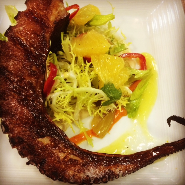 Order Seared Spanish Octopus food online from Snack Taverna store, New York on bringmethat.com