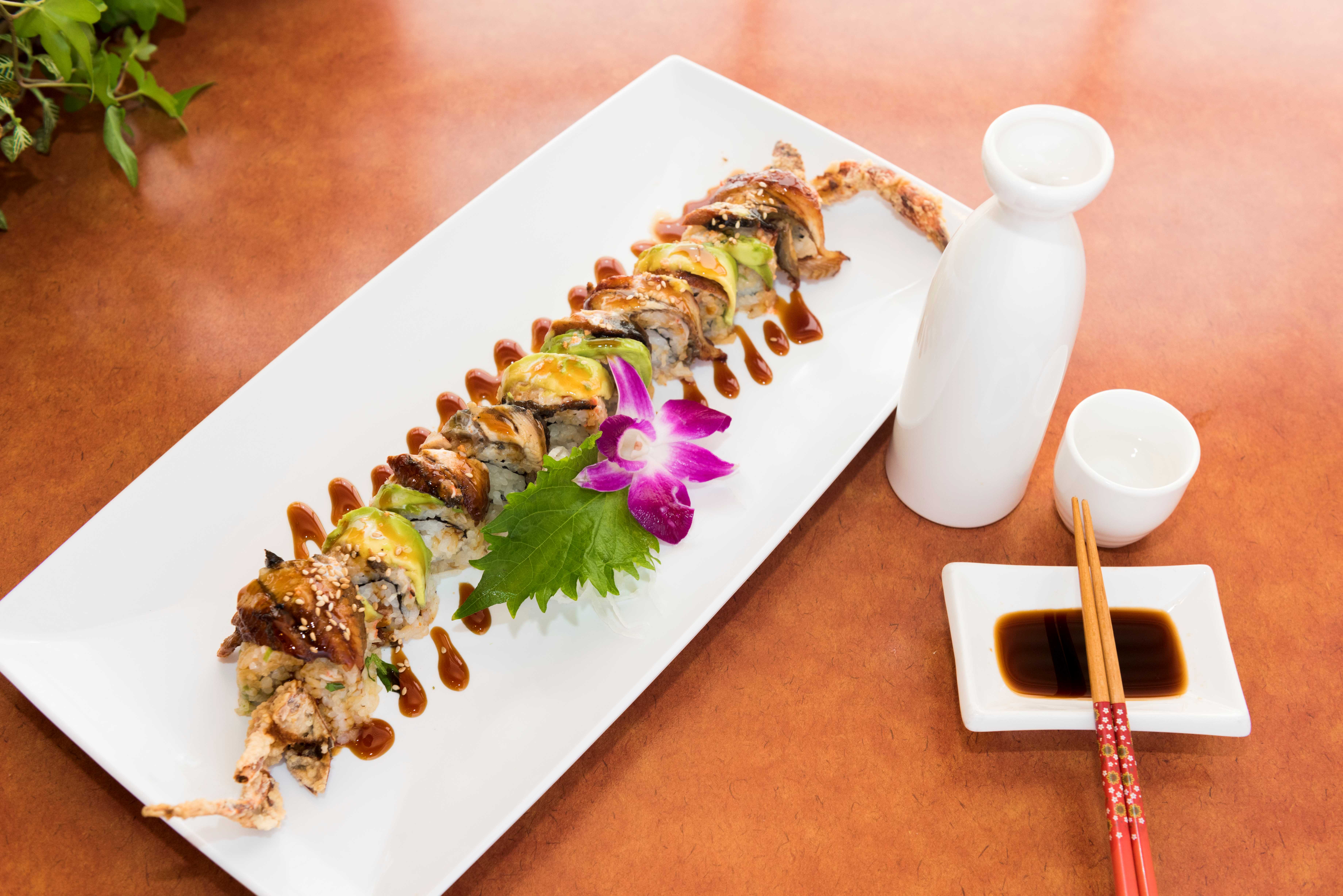 Order 8 Piece Bungee Jump Roll food online from Matsu Sushi Bar store, Houston on bringmethat.com