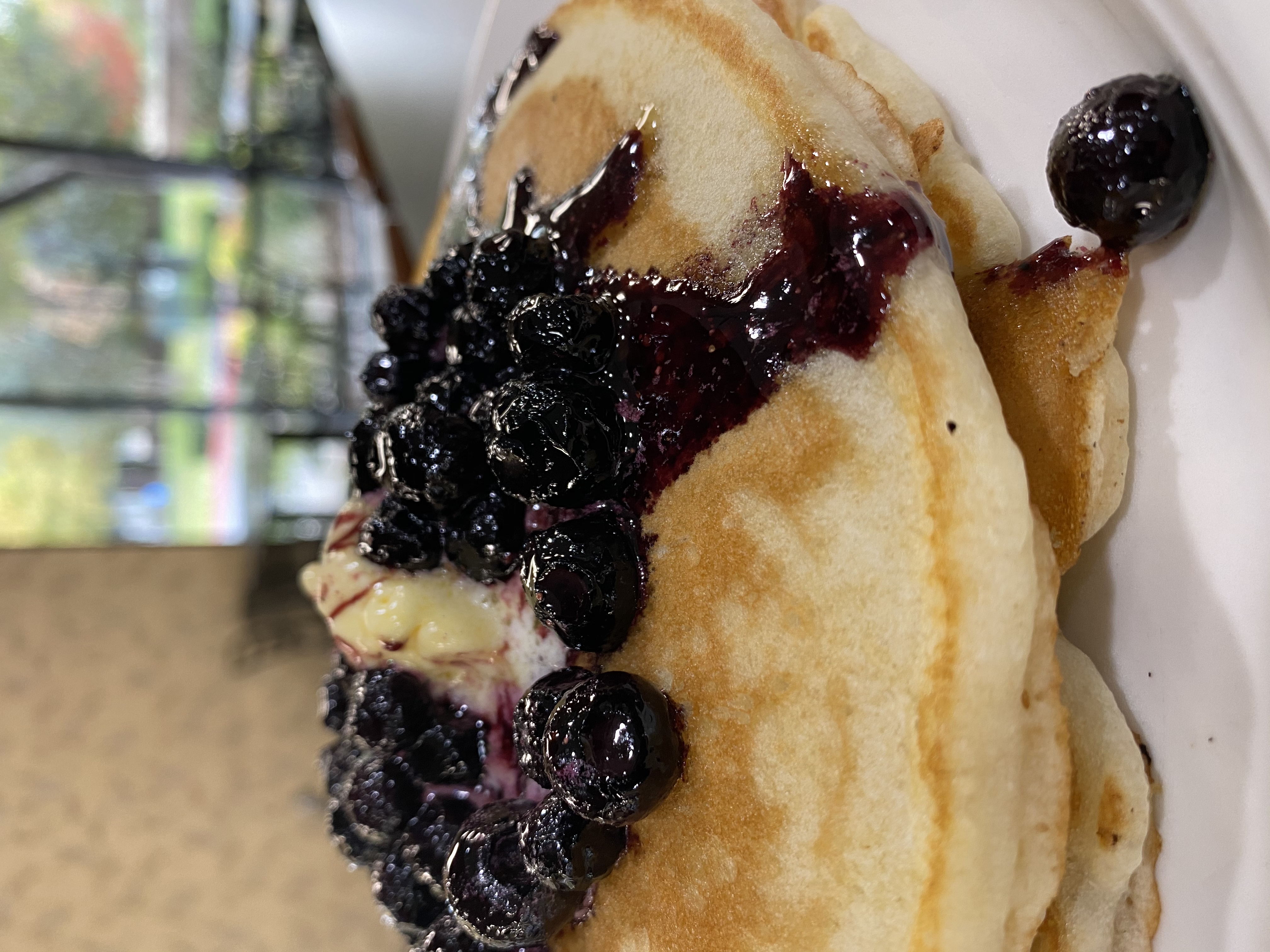 Order Blueberry Pancakes food online from Caffe Latte store, Sacramento on bringmethat.com