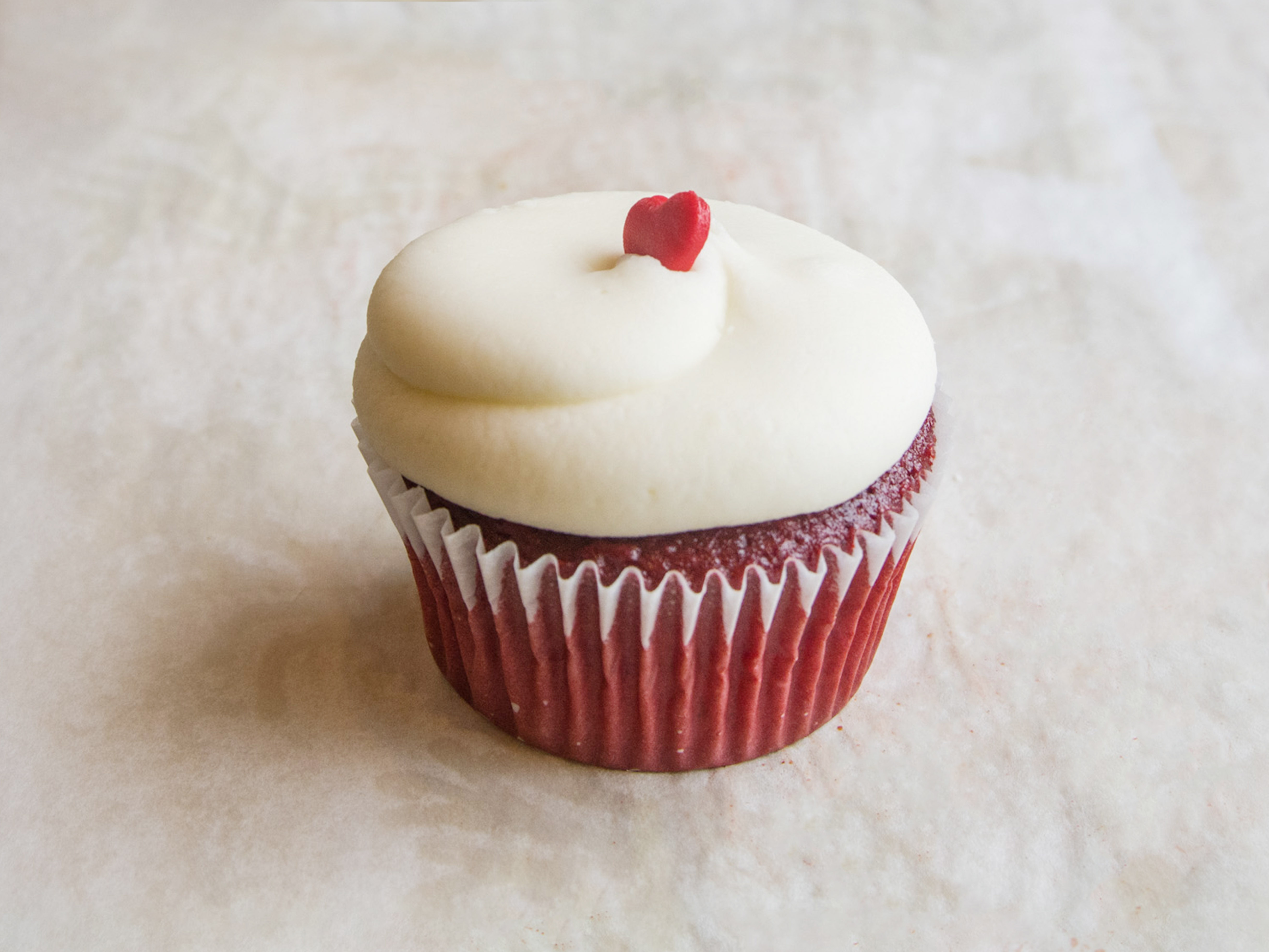 Order Red Velvet and Cream Cheese Butter Cream Cupcake food online from Oh, What A Cake! store, Columbia on bringmethat.com