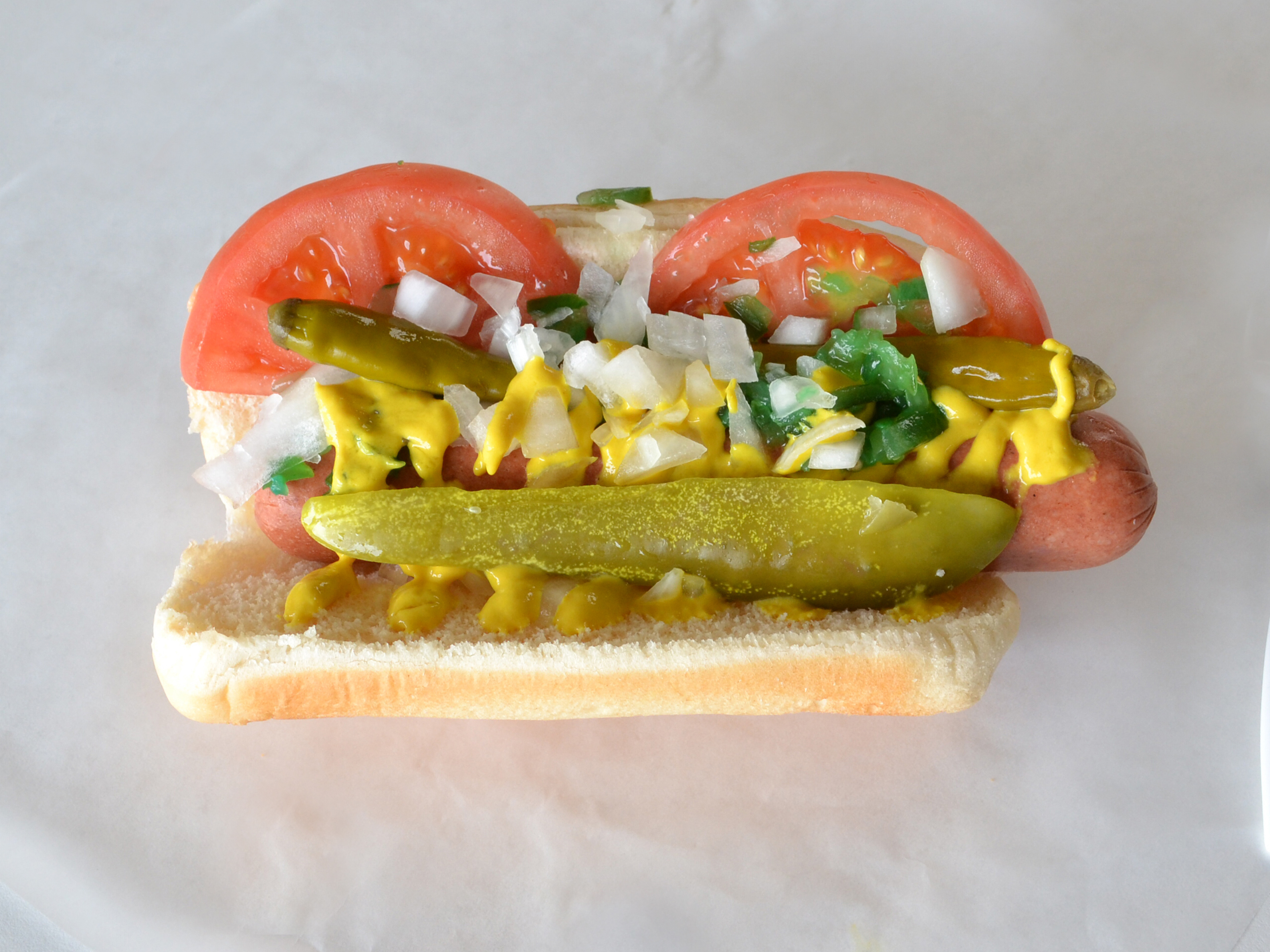 Order Chicago Hot Dog food online from Niros Gyros store, Champaign on bringmethat.com