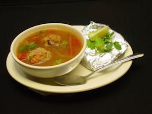 Order Albondigas Soup food online from Manuel Mexican Restaurant store, Chandler on bringmethat.com