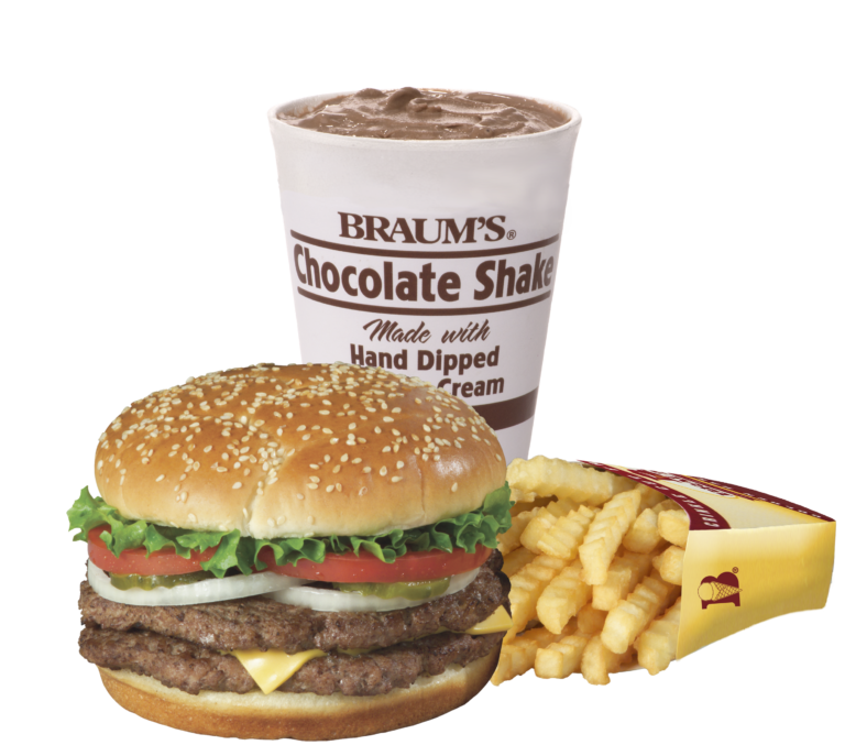 Order 2. Double Quarter Lb. Cheeseburger Combo food online from Braum store, Salina on bringmethat.com