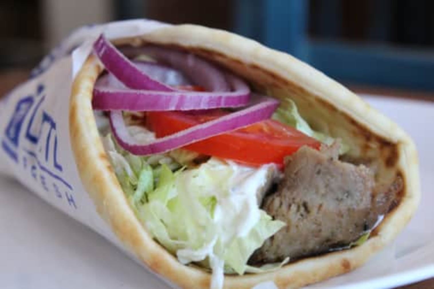 Order GYRO PITA food online from Little Greek Fresh Grill store, Youngstown on bringmethat.com