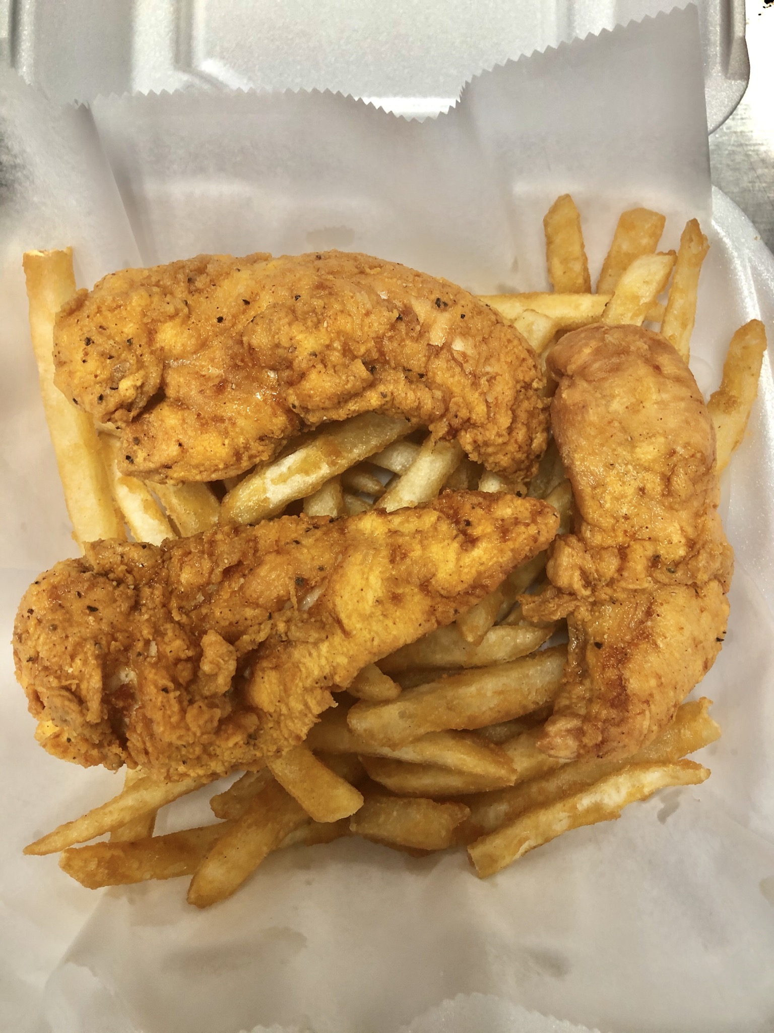 Order 5pcs Fried Chicken Strips with FF food online from Pizza Boli's - Riviera Beach store, Pasadena on bringmethat.com