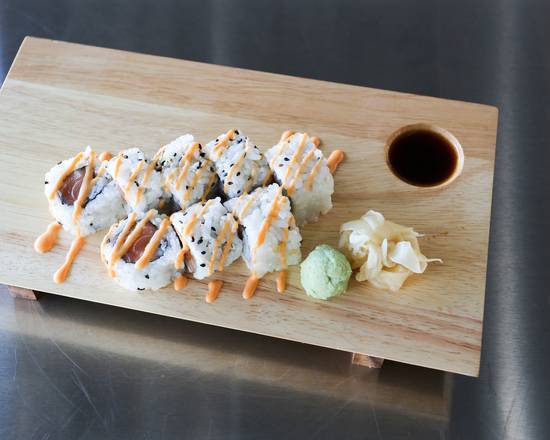 Order Salmon Roll (8 pcs) food online from Quickway Japanese Hibachi store, Fredericksburg on bringmethat.com