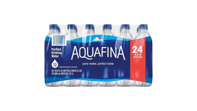 Order Aquafina Purified Water -Pack Of 24 food online from Route 7 Food Mart store, Norwalk on bringmethat.com