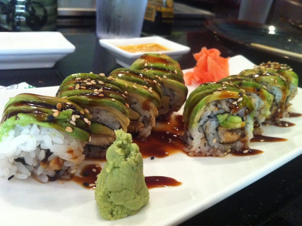 Order Green Dragon Roll  food online from Hokkaido Japanese Steakhouse store, Prince George on bringmethat.com