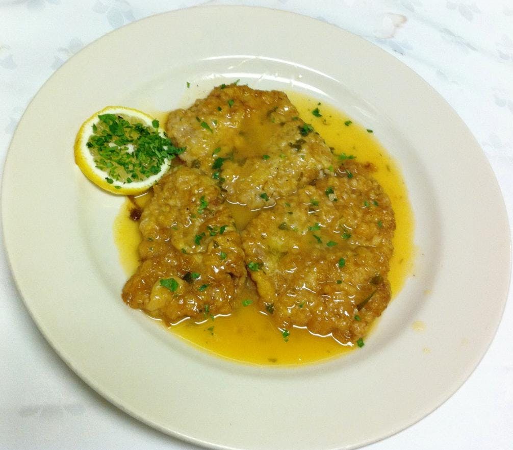 Order Chicken Francese - Entree food online from Graziella Pizza store, Flushing on bringmethat.com