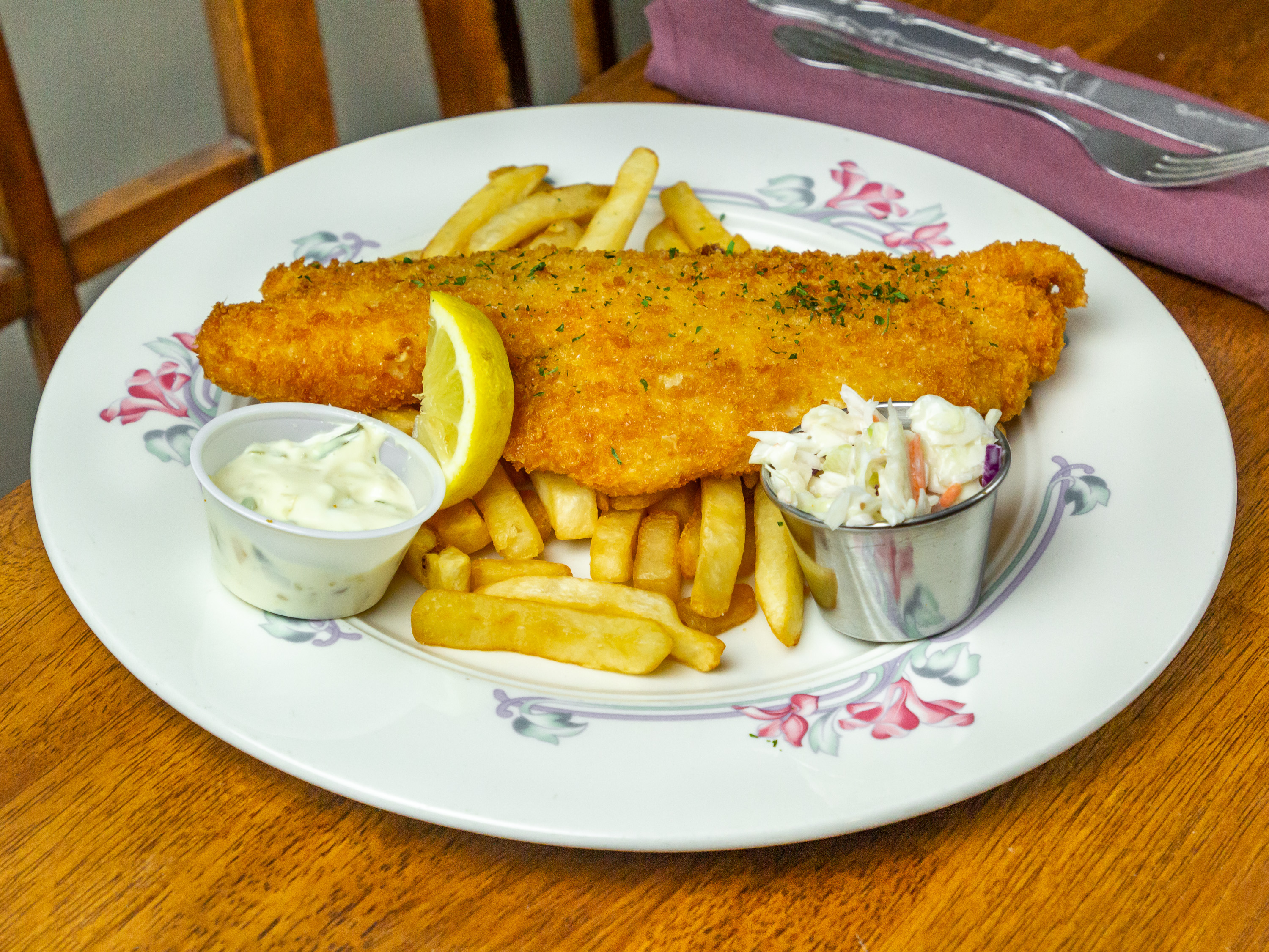 Order Fish and Chips food online from Delmar Bistro store, Delmar on bringmethat.com