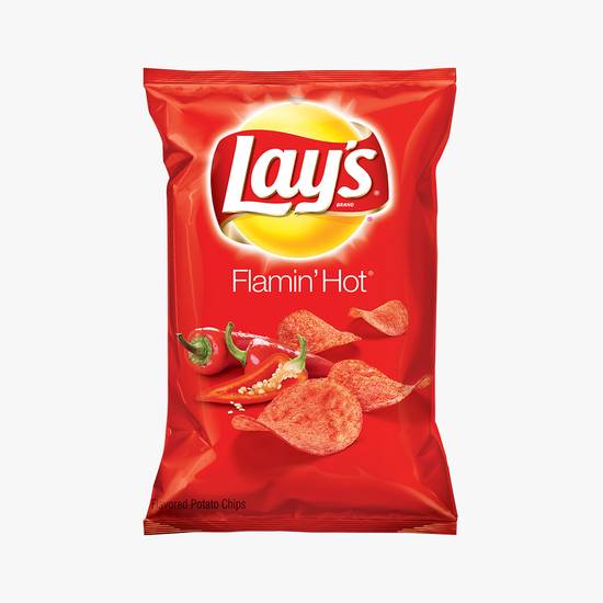Order Lay's Flamin' Hot Flavored Potato Chips food online from Tucker's Market & Deli store, Torrance on bringmethat.com