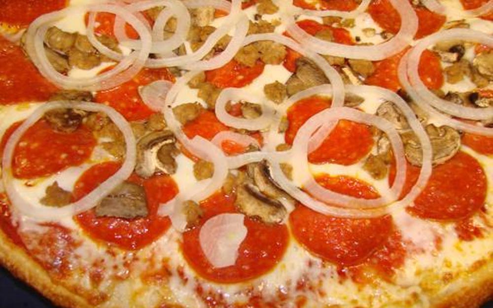 Order Supreme Pizza - Small food online from Cal'z Pizza Subs and Chicken Wings store, Virginia Beach on bringmethat.com