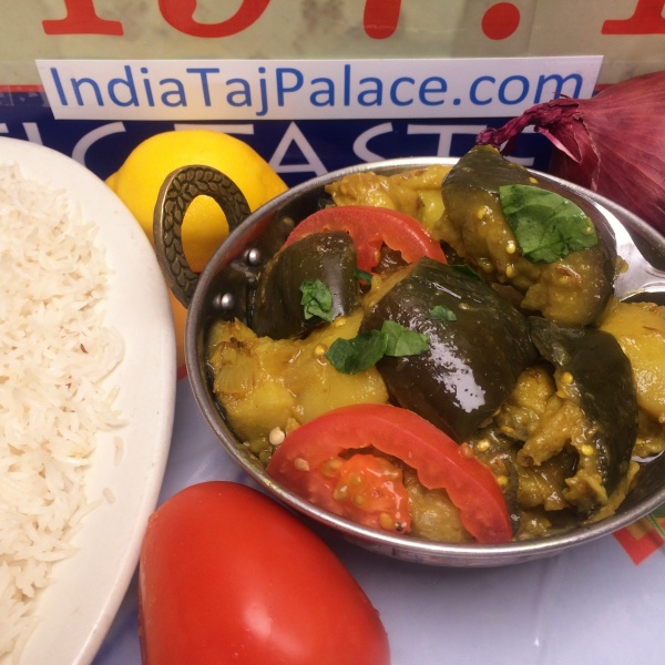Order J7. Aloo Baingan food online from India Taj Palace store, San Antonio on bringmethat.com