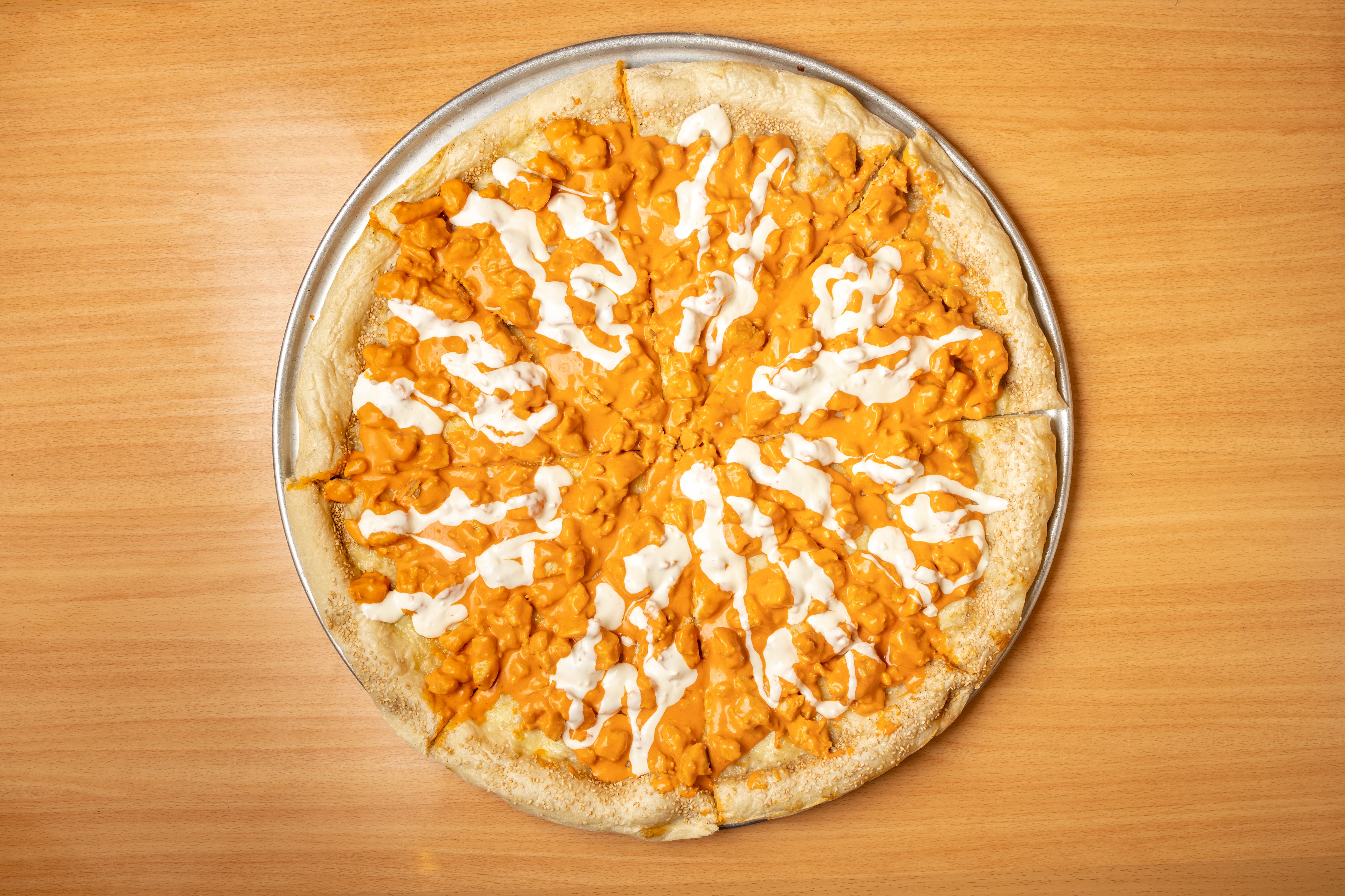 Order Buffalo Chicken Pizza - 14" (6 Slices) food online from Valentino's store, Fresh Meadows on bringmethat.com