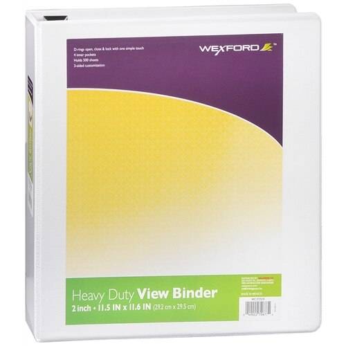 Order Wexford Heavy Duty View Binder 2 inch - 1.0 ea food online from Walgreens store, Fort Collins on bringmethat.com