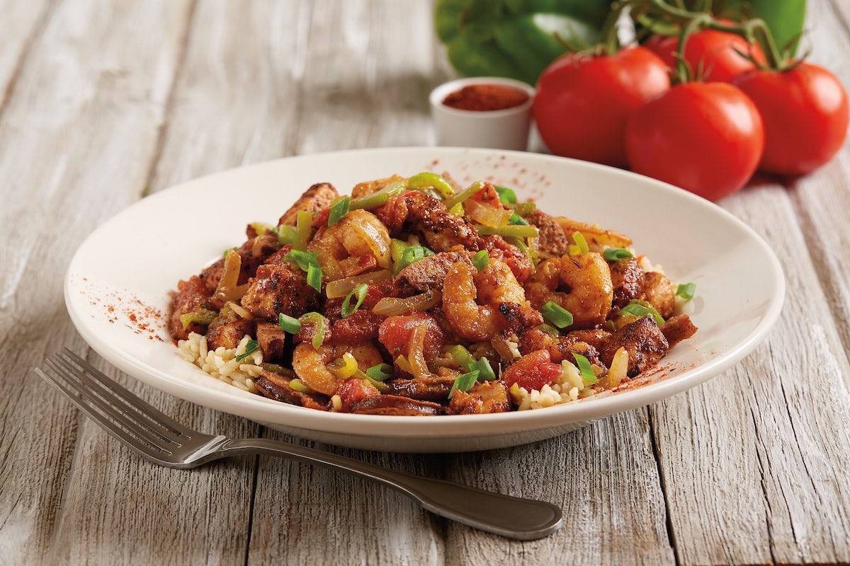 Order New New Orleans Jambalaya food online from Bj Restaurant & Brewhouse store, Lewisville on bringmethat.com