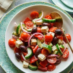 Order Greek Salad  food online from Wingz On Wheelz store, Marietta on bringmethat.com