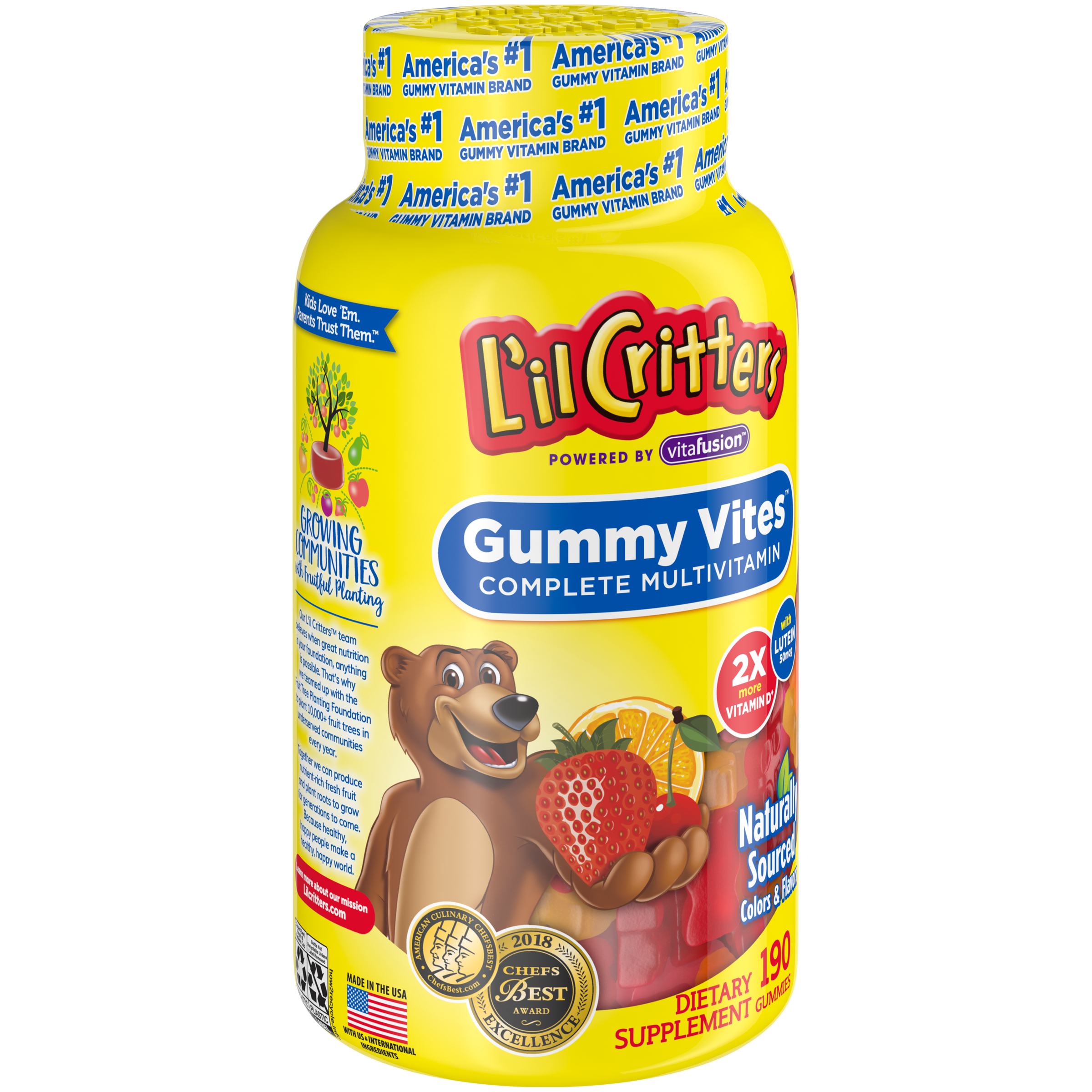 Order Lil Critters Gummy Vites Multi-Vitamin & Mineral Formula Gummy Bears - 190 ct food online from Rite Aid store, Cathedral City on bringmethat.com