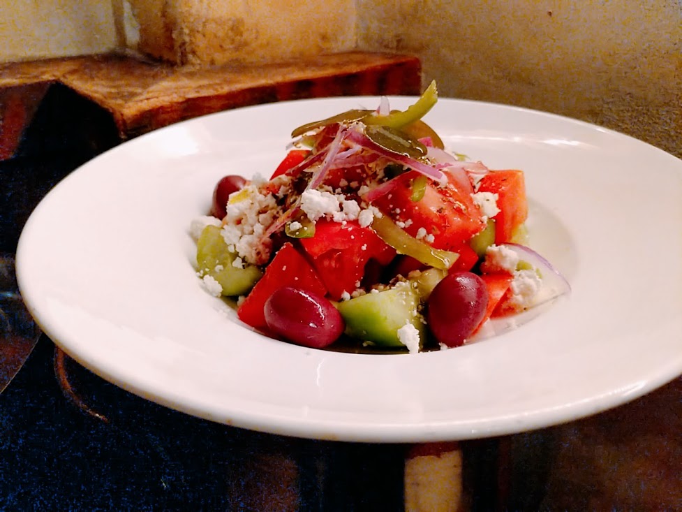 Order Horiatiki/Greek Salad food online from Estia store, San Francisco on bringmethat.com