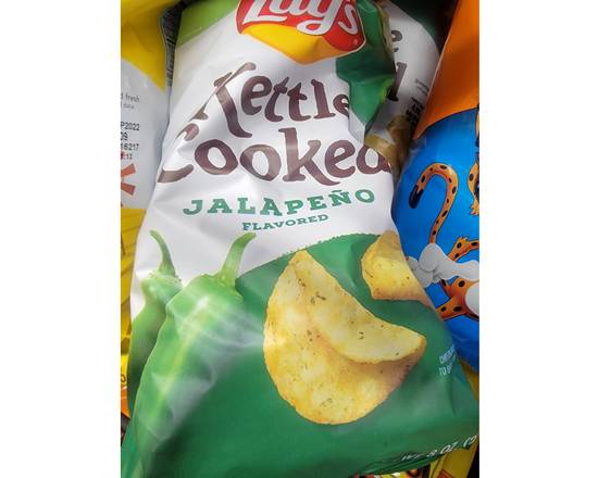 Order LAYS KETTLE COOKED JALAPEÑO  (large) food online from Hub Market & Deli store, San Diego on bringmethat.com