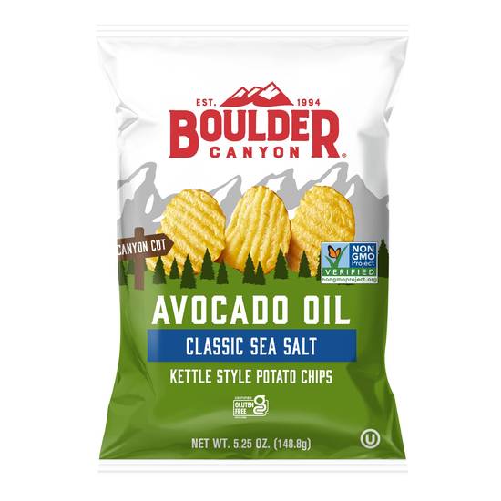 Order Boulder Canyon Classic Sea Salt Avocado Oil Kettle Chips, 5.25 OZ food online from CVS store, GROSSE POINTE on bringmethat.com