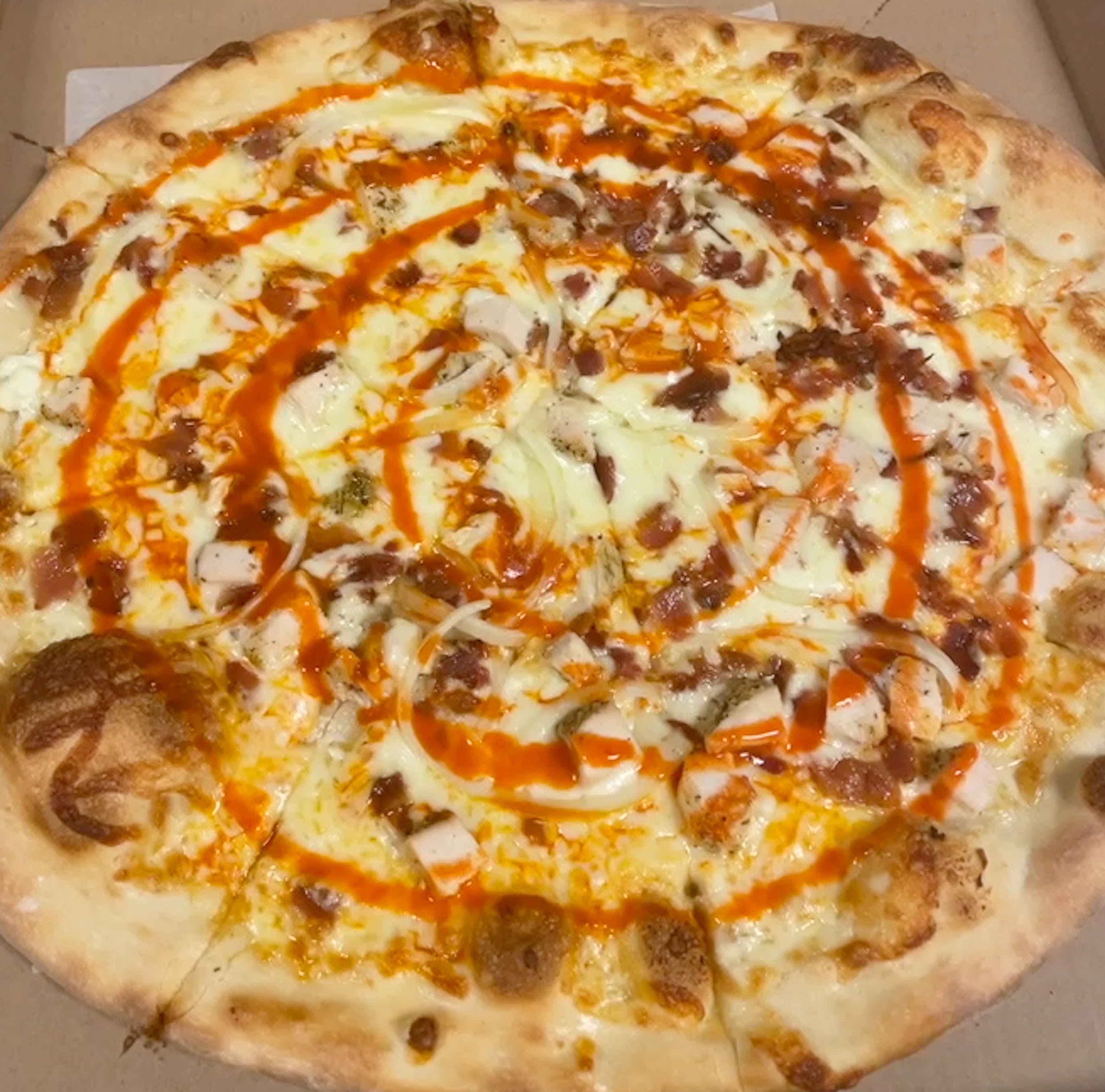 Order Buffalo Chicken Pizza - Large 16" food online from Cheap Seats Tavern 2 store, Bluffton on bringmethat.com