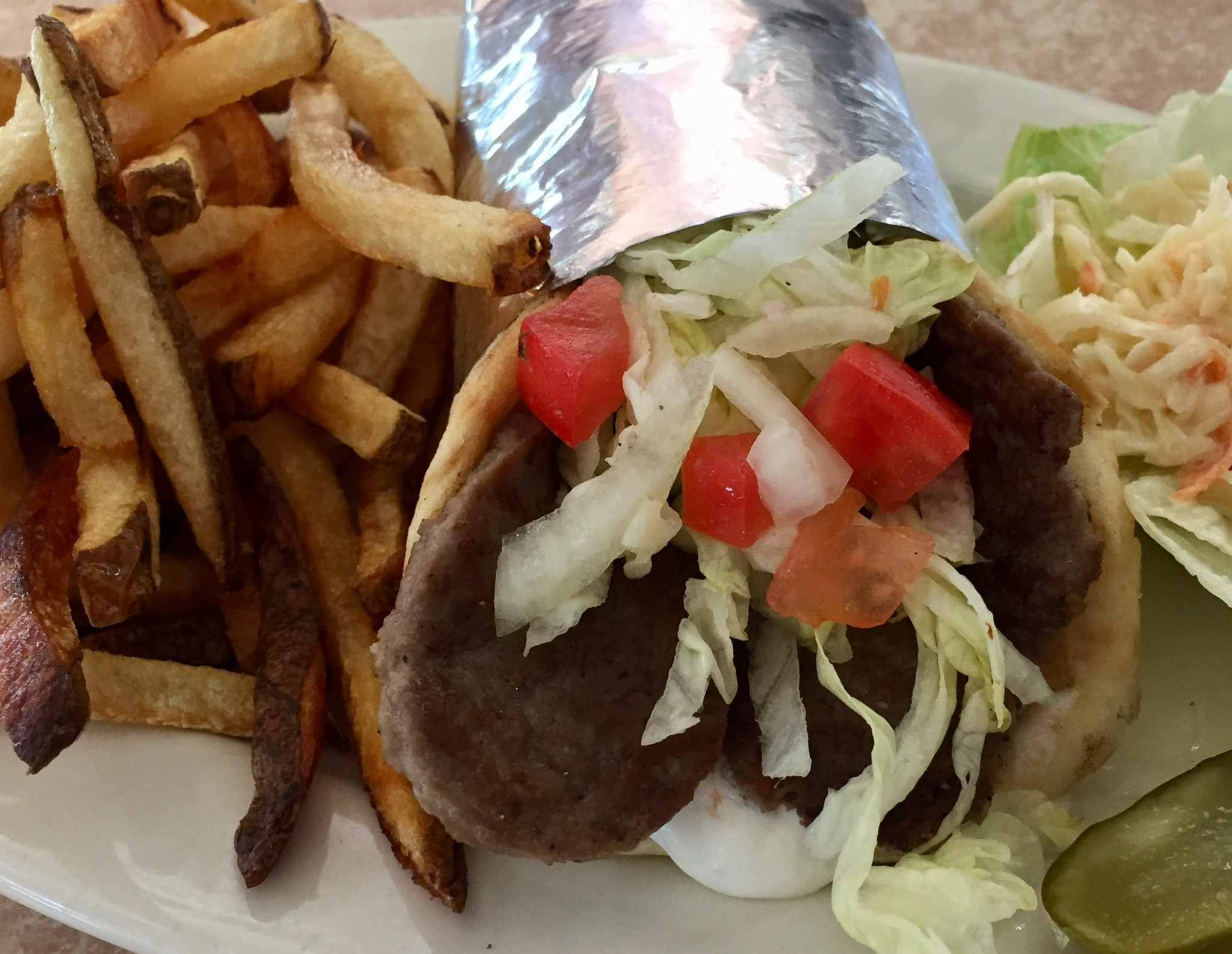 Order Beef Gyro Lunch  food online from Tonys Freehold Grill store, Freehold on bringmethat.com
