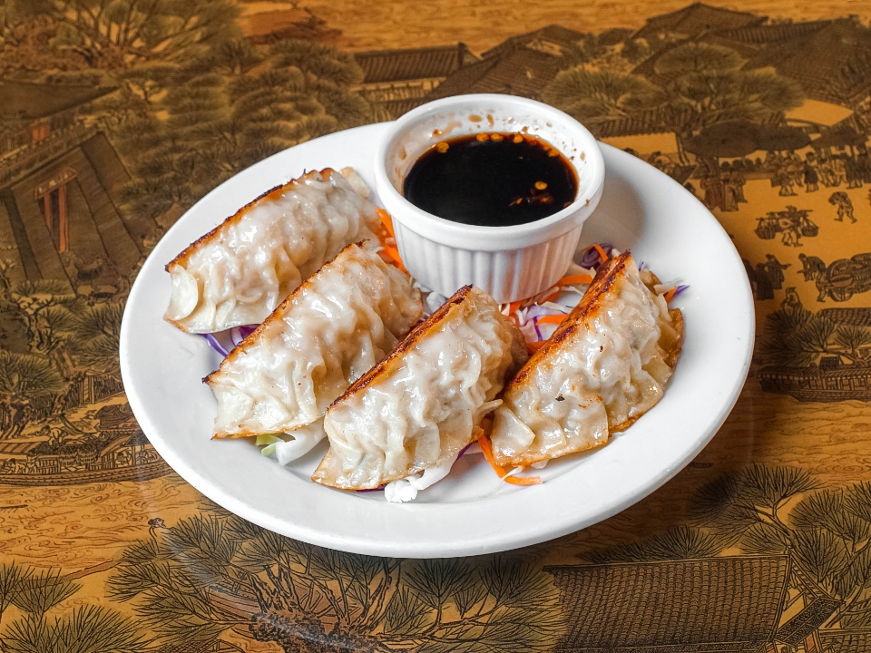 Order Pot stickers (4) food online from J. Wong's Asian Bistro store, Salt Lake City on bringmethat.com