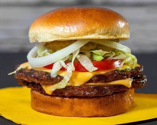 Order Double Burger with Cheese food online from Big Deal Burger store, Solvang on bringmethat.com