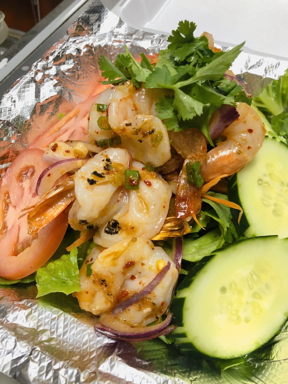 Order Grilled Shrimp Salad food online from Pink Elephant store, Canoga Park on bringmethat.com