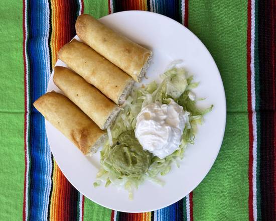 Order Mini Flautas food online from Fiesta Mexican Restaurant store, Jackson on bringmethat.com