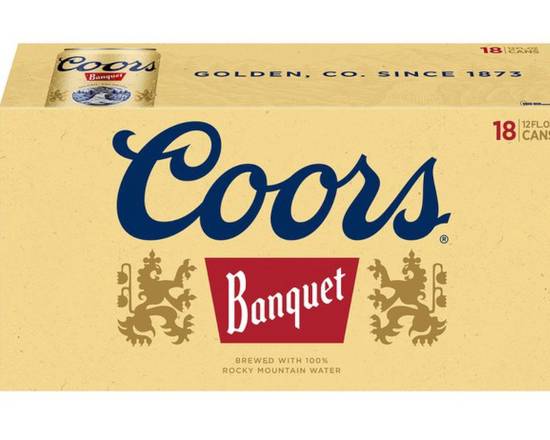 Order Coors, 18pk-12oz canned beer (4.2% ABV) food online from Ranch Market Too store, Yountville on bringmethat.com