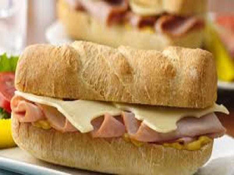 Order Ham & Cheese Sandwich - Small food online from Pizza World store, North Las Vegas on bringmethat.com