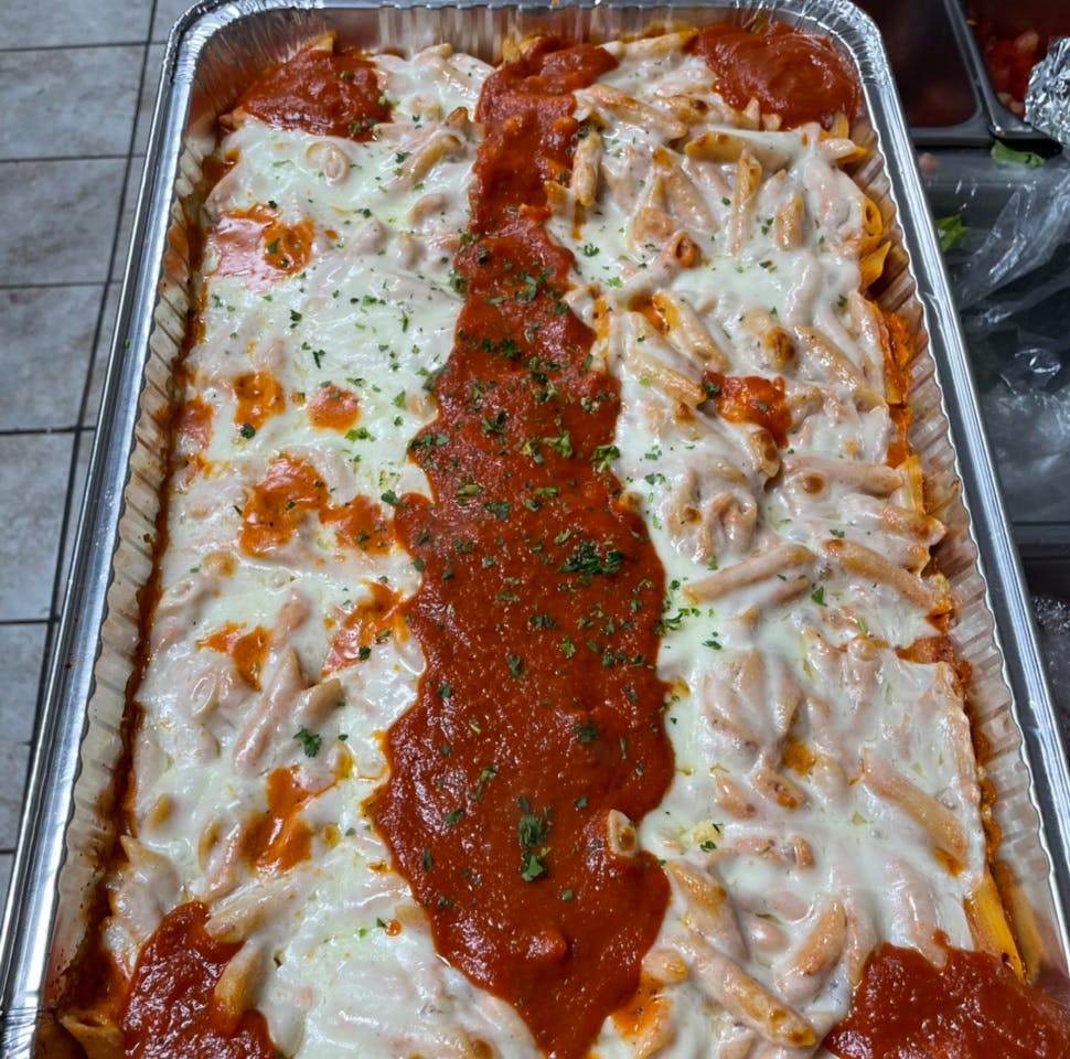 Order Baked Ziti Catering - Half Tray food online from Davila's Pizza & Restaurant store, Hackettstown on bringmethat.com