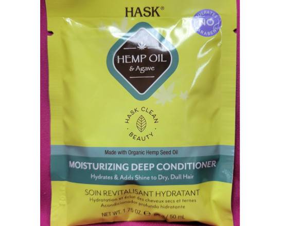 Order HASK Hemp-Oil & Agave Moisturizing Deep Conditioner food online from iDa Beauty Supply Store store, Middletown on bringmethat.com