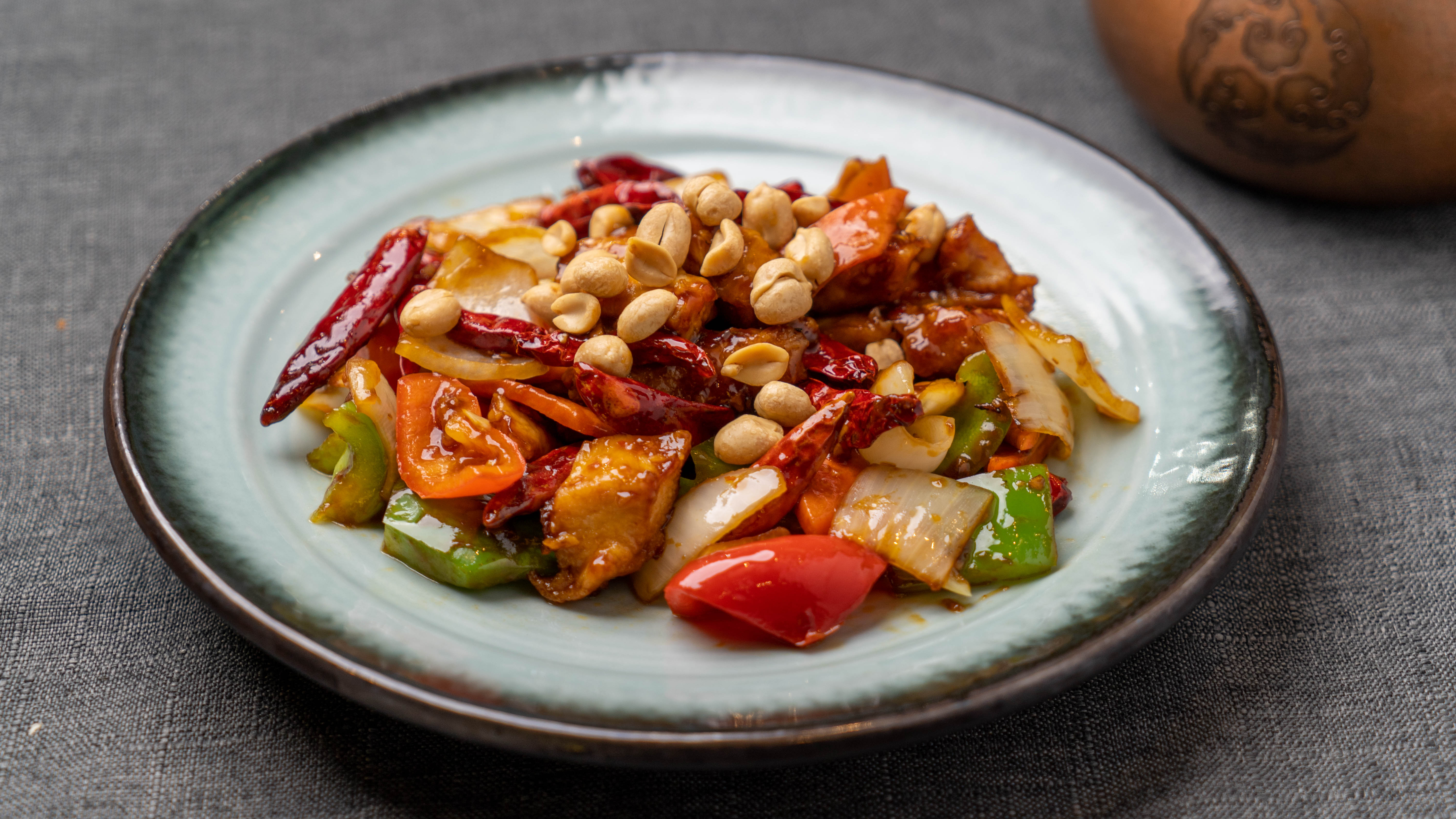 Order Kung Pao Chicken food online from Osmanthus Dim Sum Lounge store, San Francisco on bringmethat.com