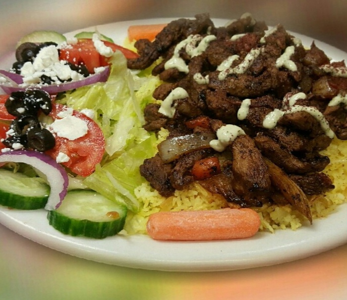 Order Beef Shawarma Plate food online from Gyro Cafe store, Everett on bringmethat.com