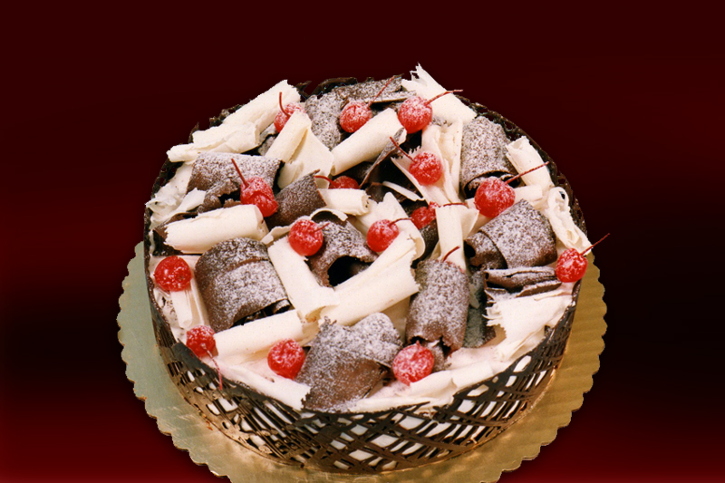 Order Custom Black Forest Cake food online from Vienna Pastry store, Los Angeles on bringmethat.com