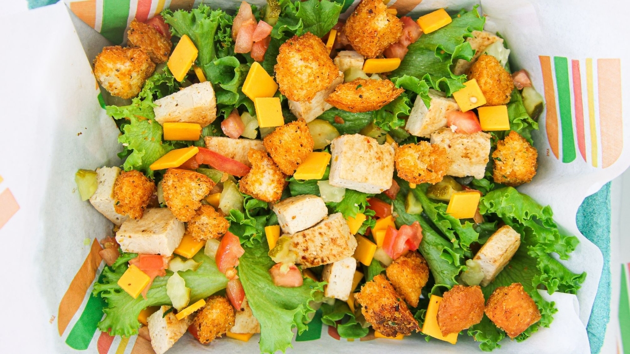 Order Grilled Chickn Patch Salad food online from Burger Patch store, Davis on bringmethat.com
