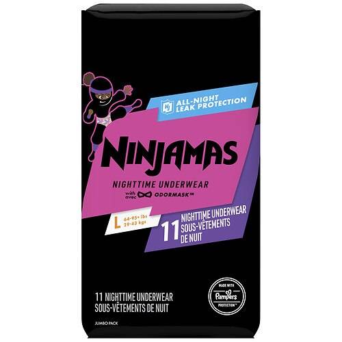 Order Ninjamas Nighttime Bedwetting Underwear Girl Large/XL - 11.0 ea food online from Walgreens store, St. Clair Shores on bringmethat.com