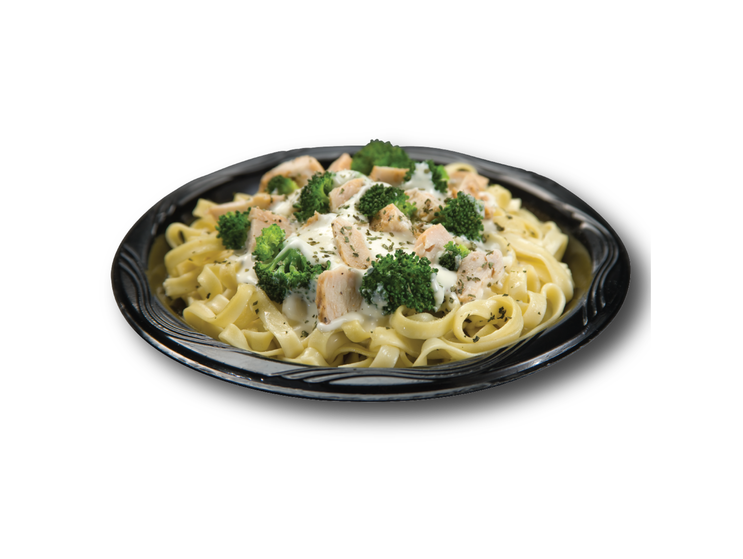 Order Fettuccine with Alfredo Sauce, Chicken and Steamed Broccoli food online from Rocky Rococo store, Fond du Lac on bringmethat.com